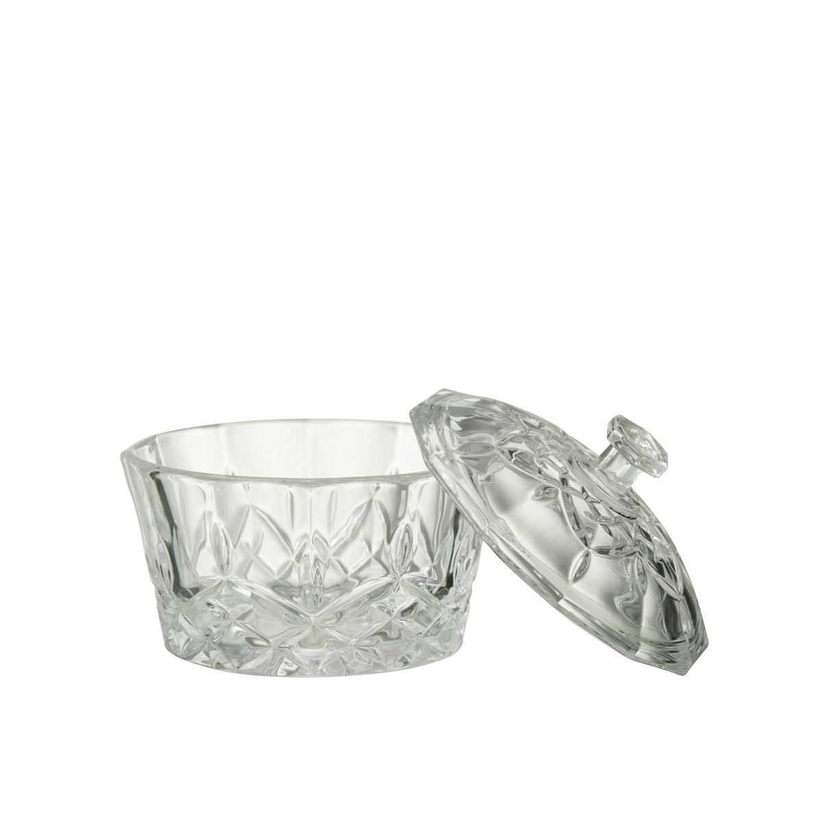 J-Line - Pot de Mali Verre Taillé Transparent