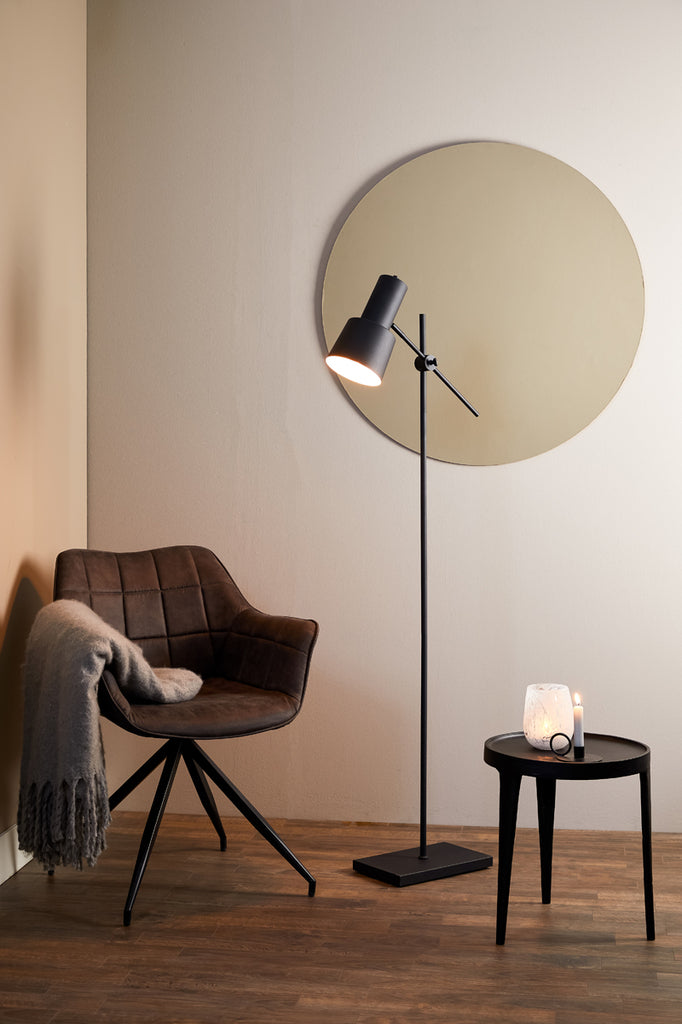 Light &amp; Living - Stehleuchte 'Preston' (141-155cm hoch, Schwarz)