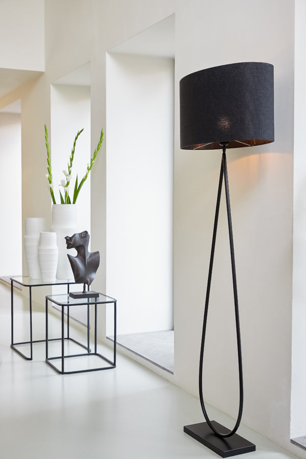 Light &amp; Living - Lampadaire 'Tamsu' (137cm de haut, Noir mat)