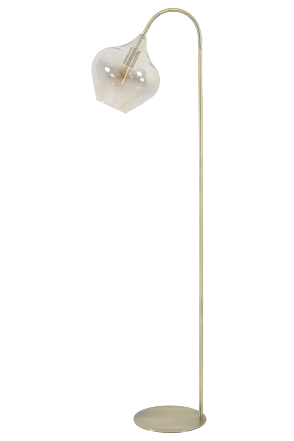 Light &amp; Living - Lampadaire 'Rakel' (160cm de haut, Bronze Antique &amp; Fumé)