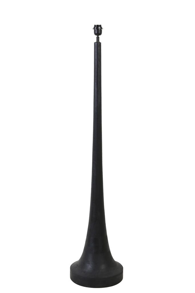 Light &amp; Living - Lampadaire 'Jovany' (135cm de haut, Bois, Noir mat)