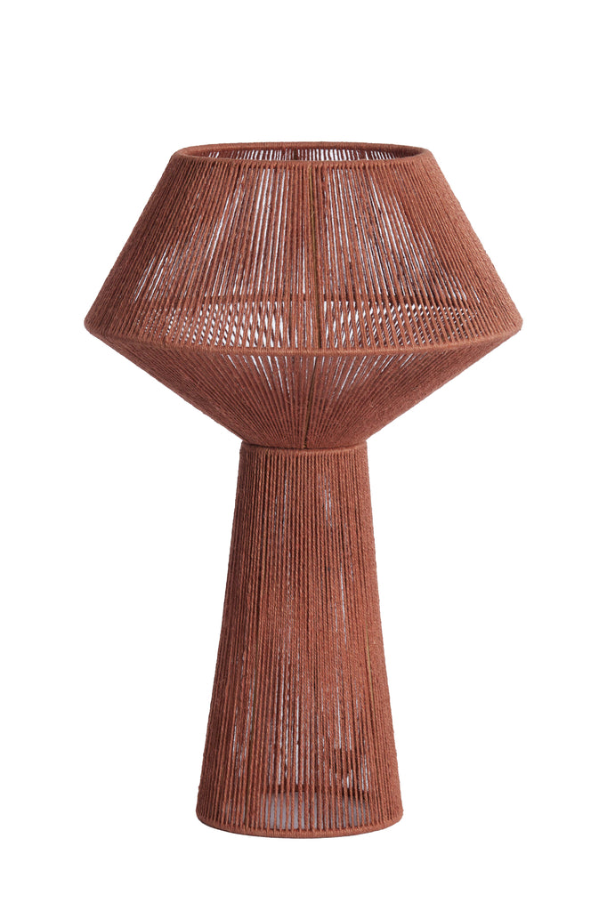 Light &amp; Living - Lampe de table 'Fugia' (Taille L, Jute, Rouge Brique)