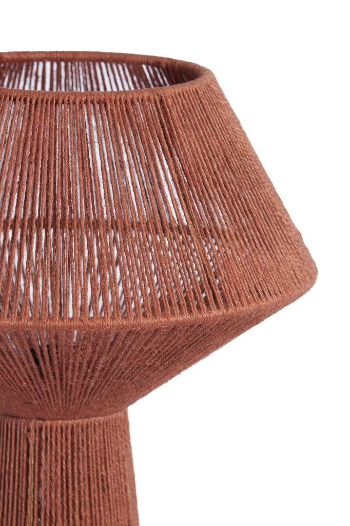 Light &amp; Living - Lampe de table 'Fugia' (Taille L, Jute, Rouge Brique)