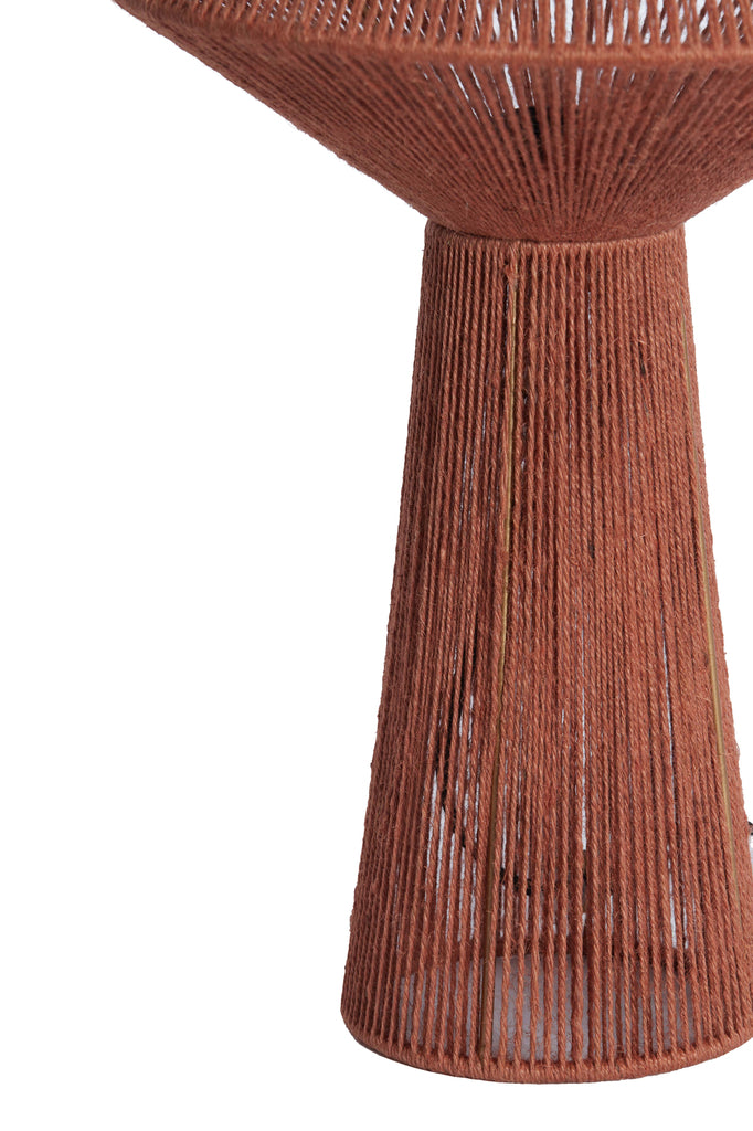 Light &amp; Living - Lampe de table 'Fugia' (Taille L, Jute, Rouge Brique)