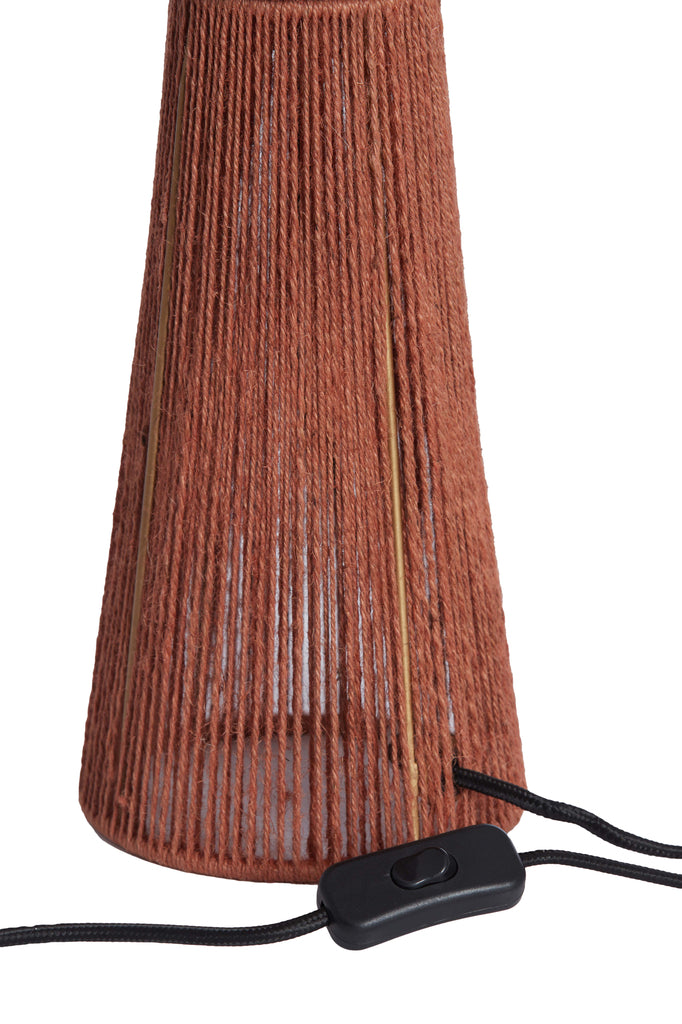 Light &amp; Living - Lampe de table 'Fugia' (Taille L, Jute, Rouge Brique)