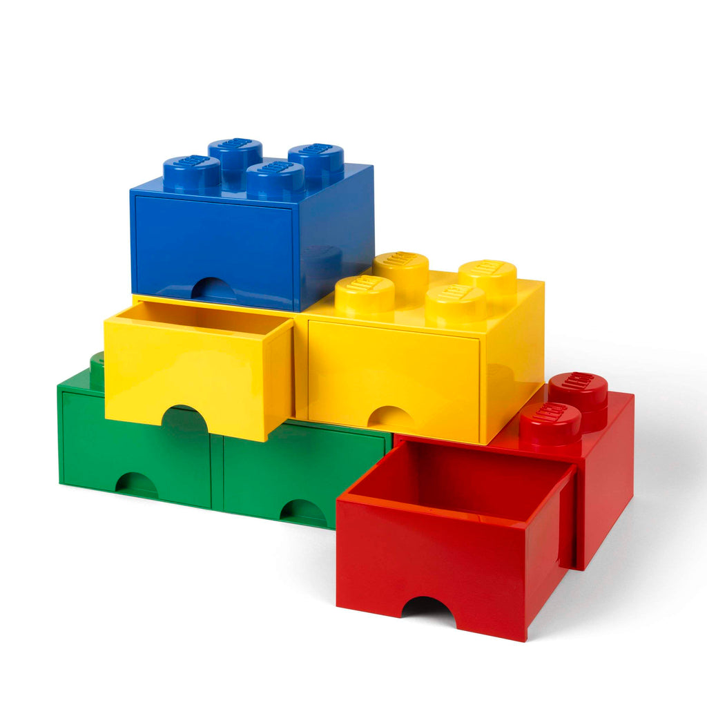 Lego - Opbergbox 'Brick 8' (Met twee lades, Geel)