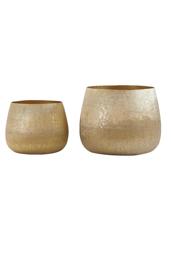 Light &amp; Living - Pots décoratifs 'Genolu' (Lot de 2, Or)