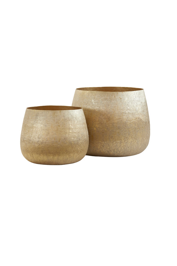 Light & Living - Decoratieve potten 'Genolu' (Set van 2, Gold)