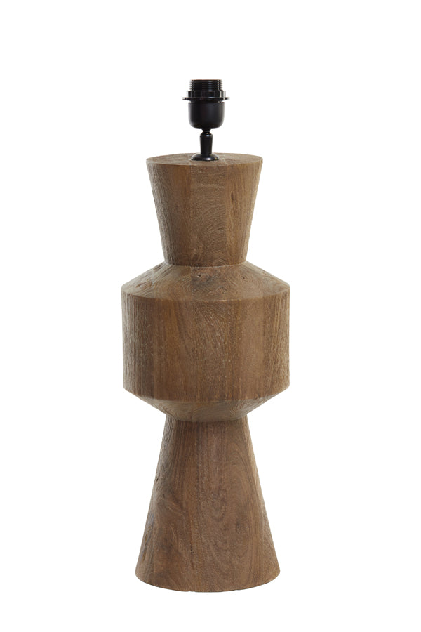 Light &amp; Living - Pied de lampe 'Gregor' (60cm de haut, Bois, Marron mat)