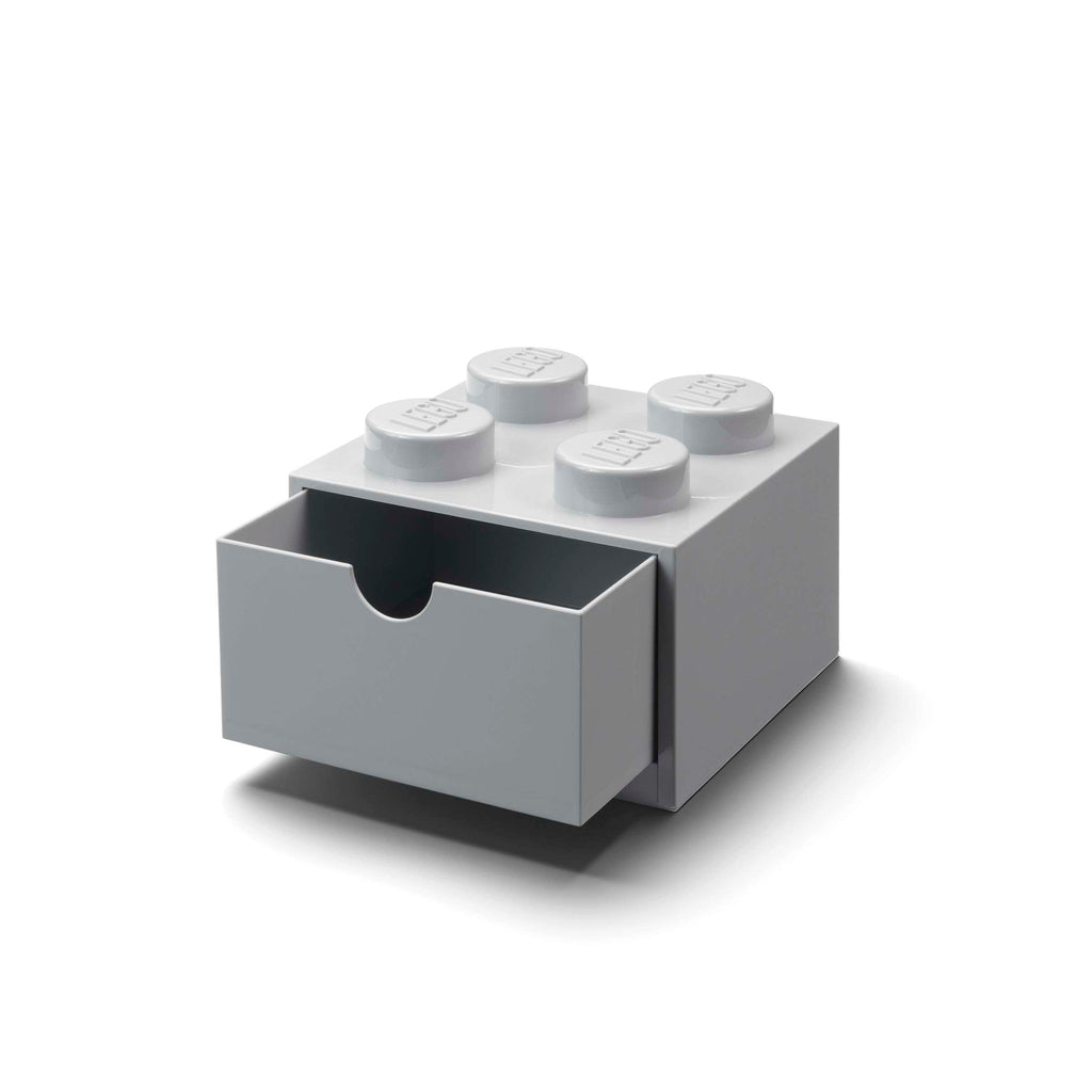 Lego - Opbergbox 'Brick 4' (Met lade, Grijs)