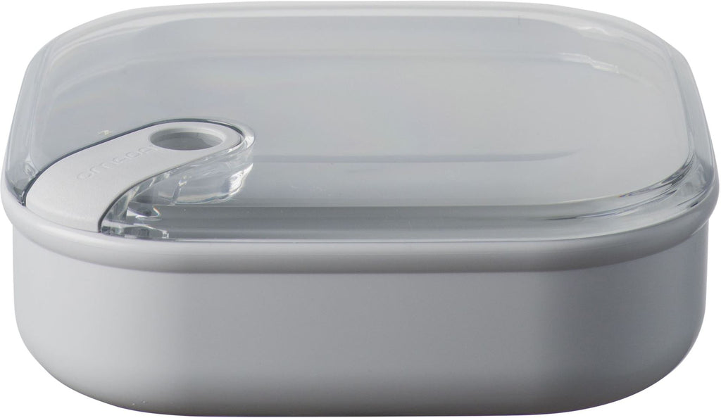 Omada - Lunchbox 'Pull Box' (Vierkant, Laag, 1 liter, Grijs)