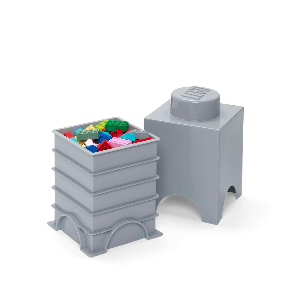 Lego - Opbergbox 'Brick 1' (Vierkant, Grijs)