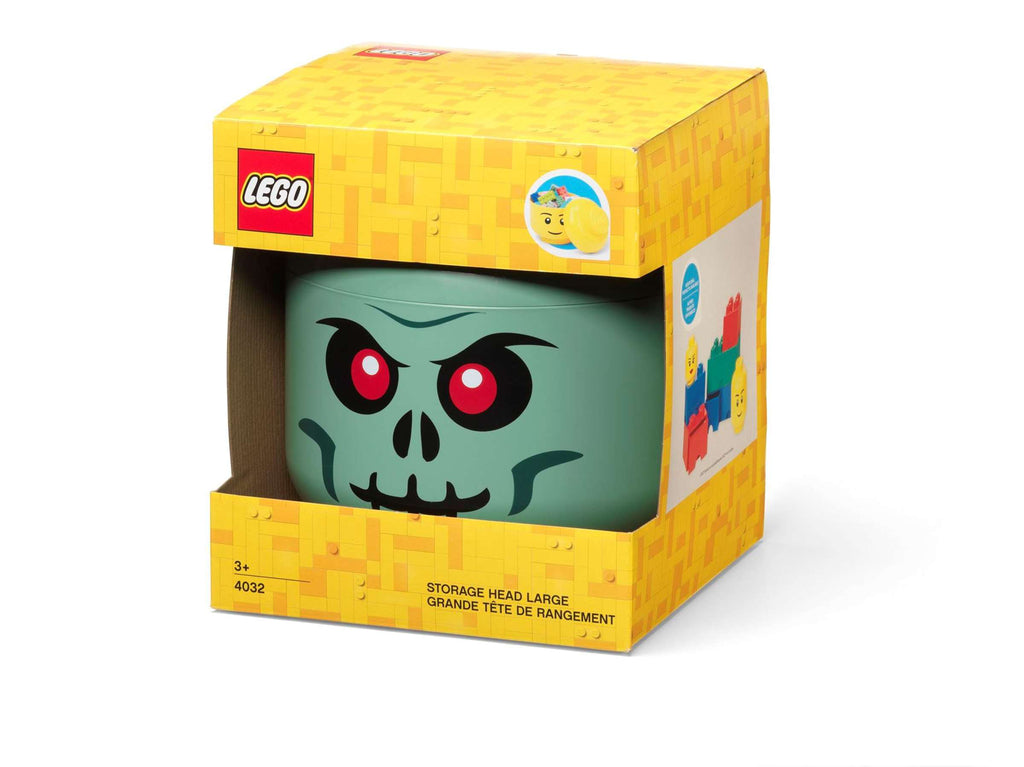 Lego - Opbergbox 'Skelethoofd' (Groen, Groot)