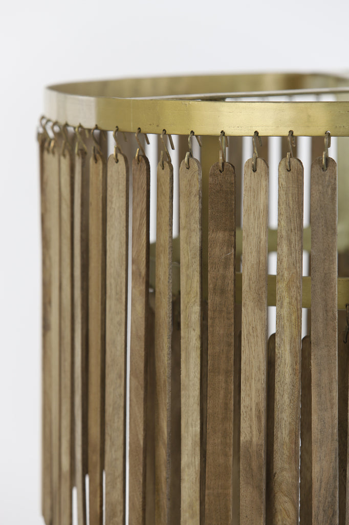 Light &amp; Living - Lampe suspendue 'Gularo' (Bois, Marron et Bronze)