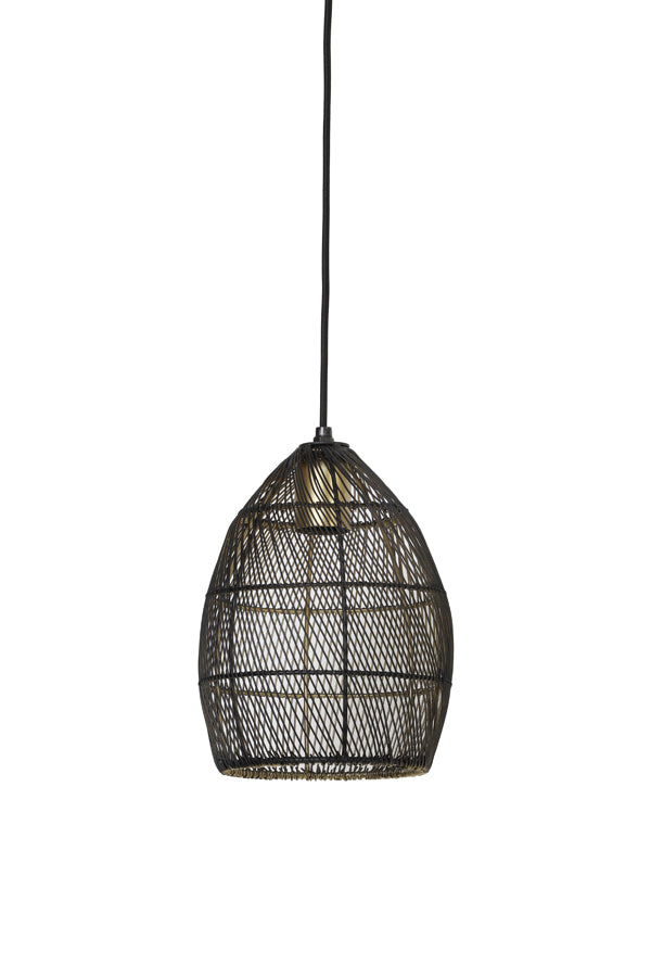 Light &amp; Living - Lampe suspendue 'Meya' (Taille S, Noir &amp; Or)