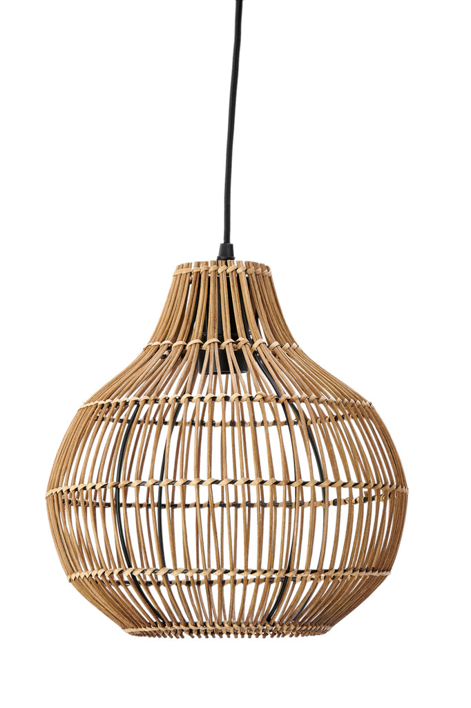 Light &amp; Living - Lampe suspendue 'Pacino' (Taille S, Rotin, Marron foncé)