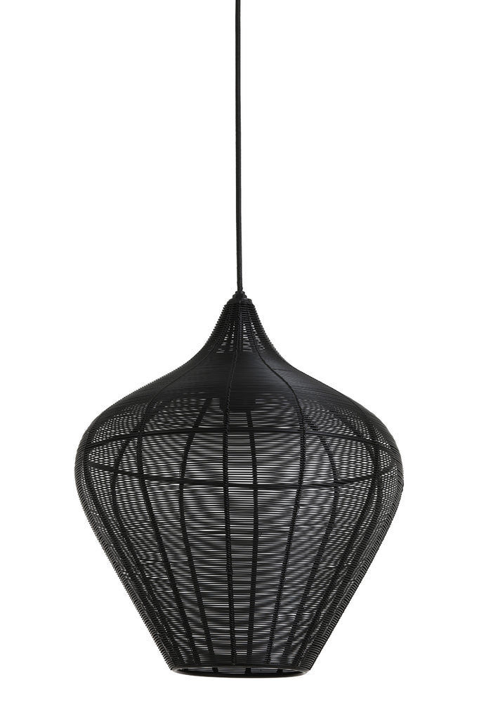 Light &amp; Living - Lampe suspendue 'Alvaro' (Noir mat)