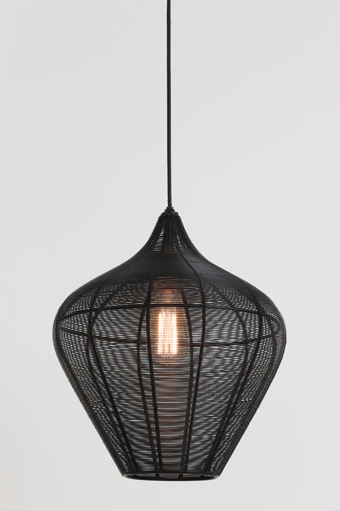 Light &amp; Living - Lampe suspendue 'Alvaro' (Noir mat)