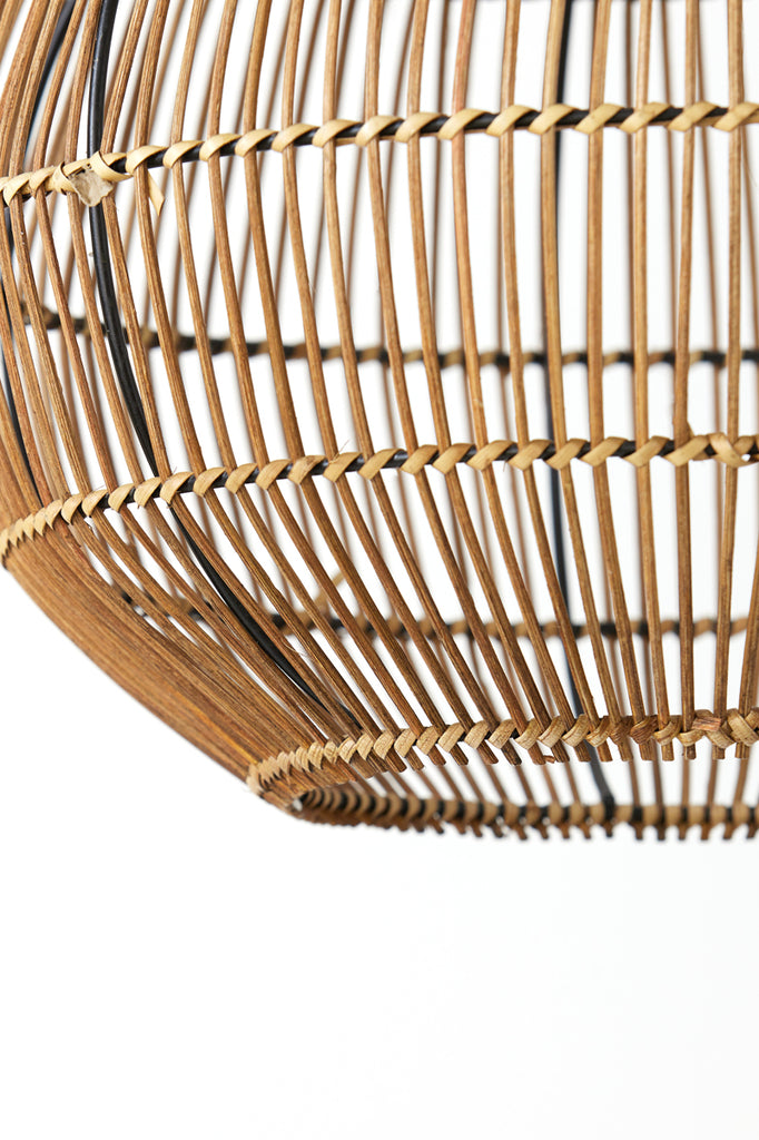 Light & Living - Hanglamp 'Pacino' (Maat M, Rattan, Donkerbruin)