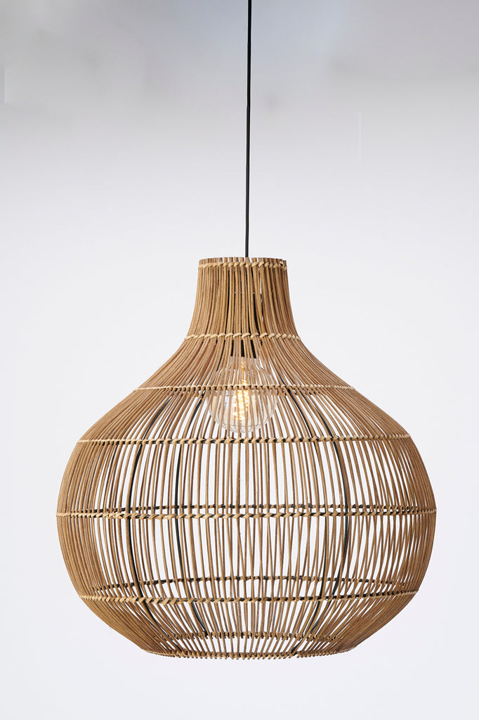 Light & Living - Hanglamp 'Pacino' (Maat L, Rattan, Donkerbruin)