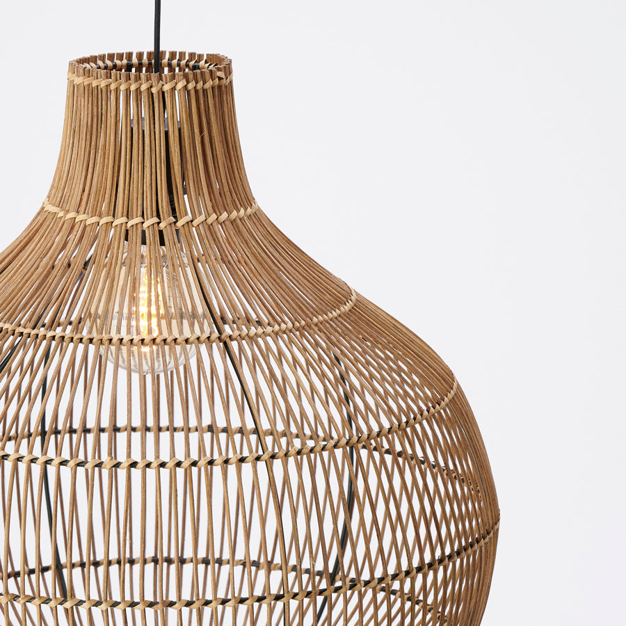 Light & Living - Hanglamp 'Pacino' (Maat L, Rattan, Donkerbruin)