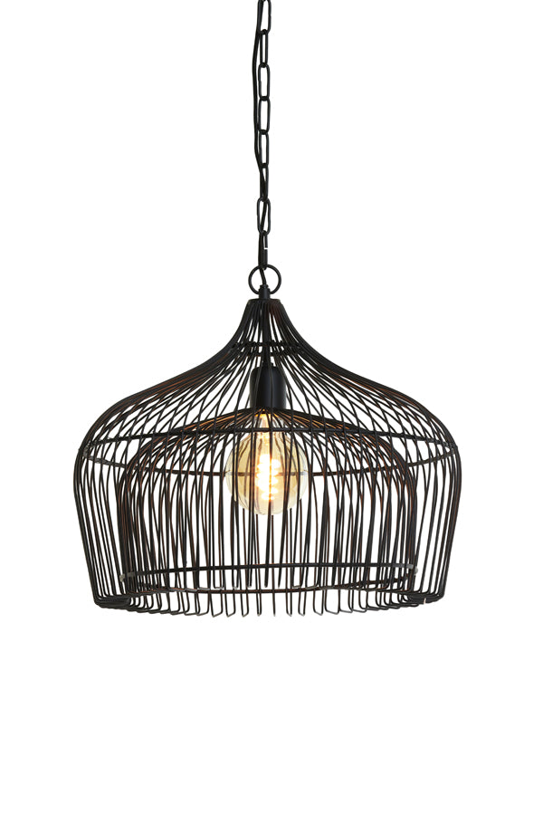 Light &amp; Living - Lampe suspendue 'Kristel' (Noir mat)