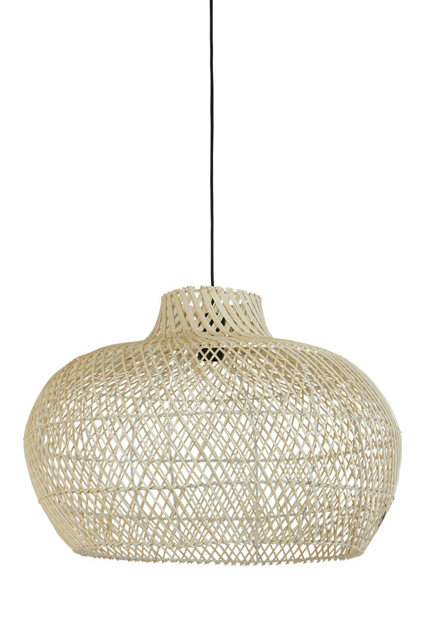 Light &amp; Living - Lampe suspendue 'Charita' (Taille L, Rotin, Naturel)