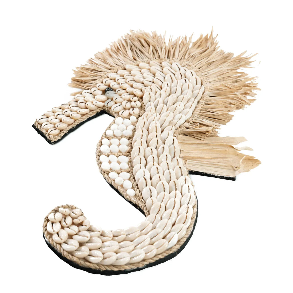 Bazar Bizar - Figurine décorative 'Shell Seahorse' (Blanc)