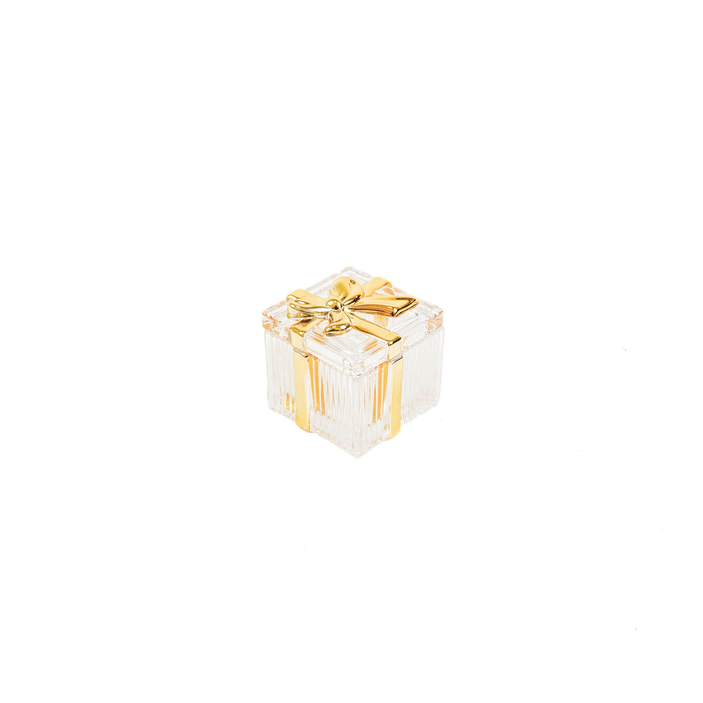 Housevitamin - Glazen box 'Ferdi' (Goud lint, 7cm)