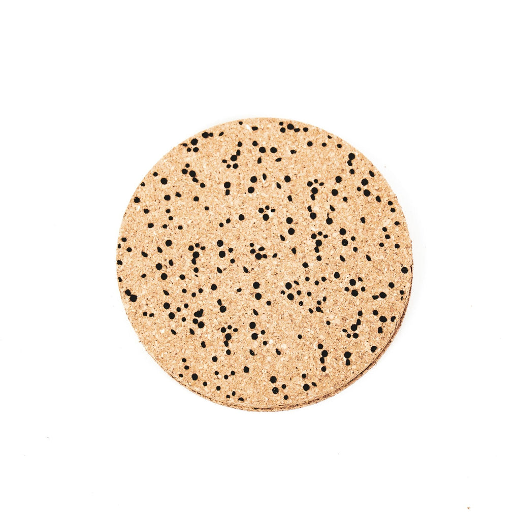 Housevitamin - Onderzetter 'Dots' (Kurk, 10cm)