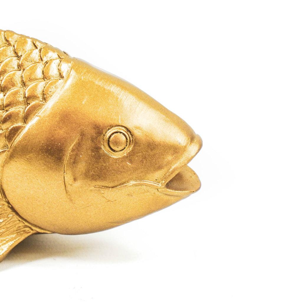 Housevitamin - Dekostatue 'Fisch' (Gold, 25cm)