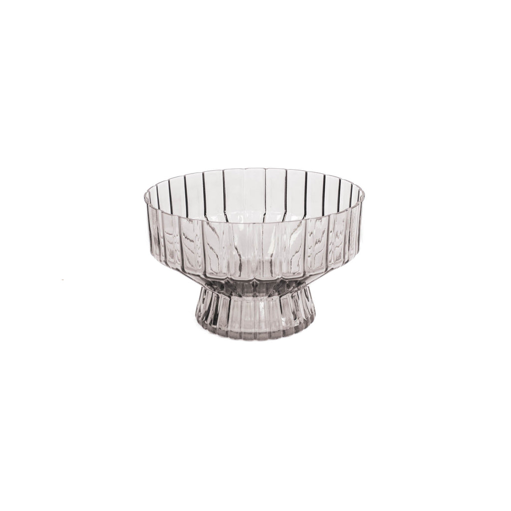 Housevitamin - Dekorative (Obst-)Schale 'Super Bowl' (Rauchglas, 24cm)