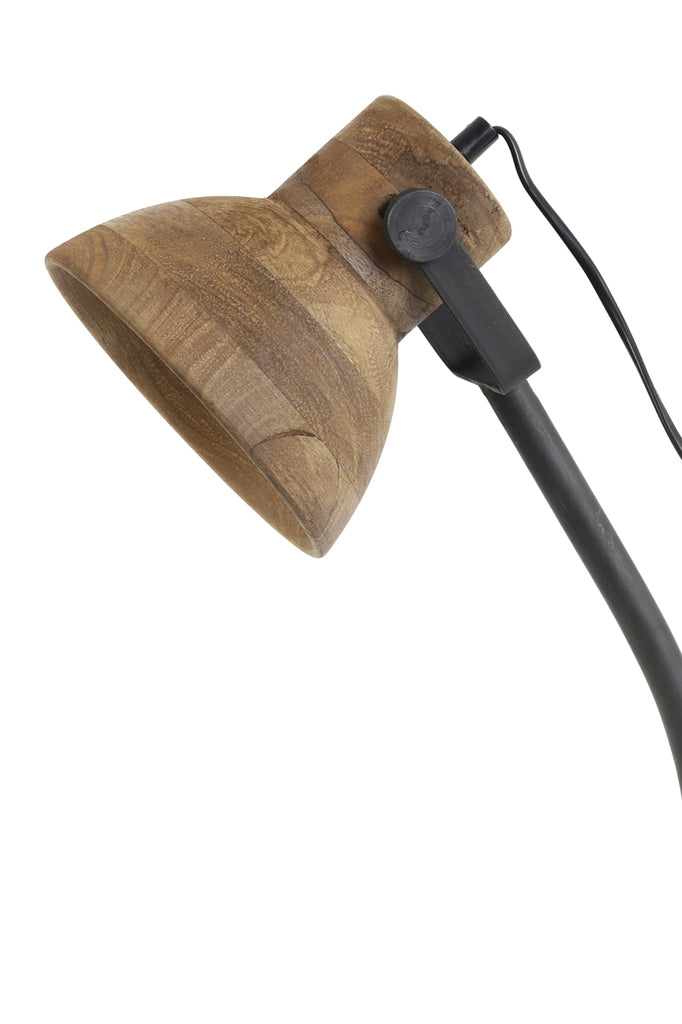 Light &amp; Living - Schreibtischlampe 'Imbert' (Holz, Braun &amp; Mattschwarz)