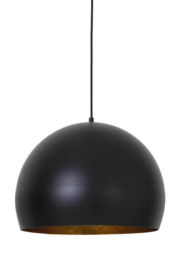 Light &amp; Living - Lampe suspendue 'Jaicey' (Noir Mat &amp; Or)