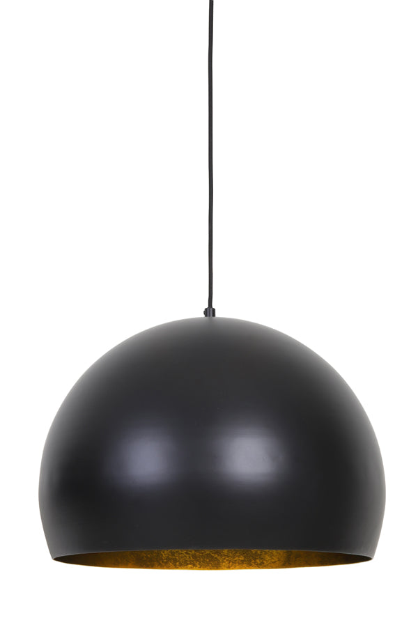 Light &amp; Living - Lampe suspendue 'Jaicey' (Noir Mat &amp; Or)