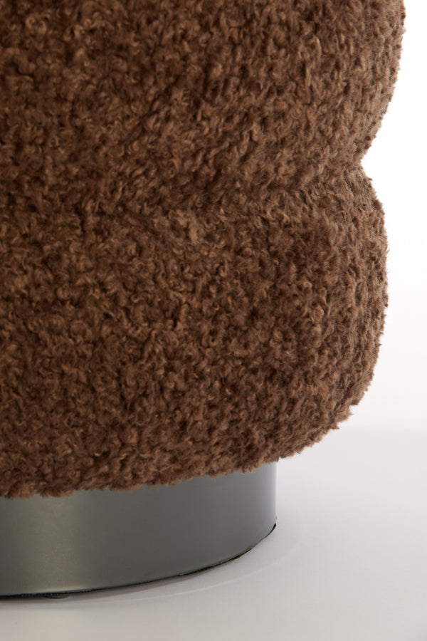 Light &amp; Living - Pouf 'Jobbi' (Marron &amp; Noir Mat)