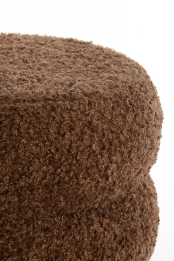 Light &amp; Living - Pouf 'Jobbi' (Marron &amp; Noir Mat)