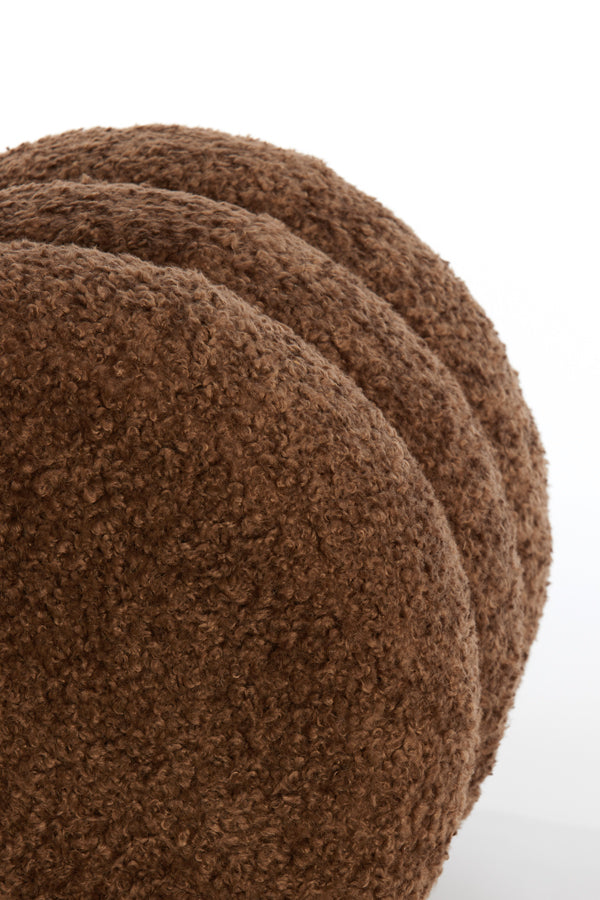 Light &amp; Living - Pouf 'Jobbi' (Marron &amp; Noir Mat)