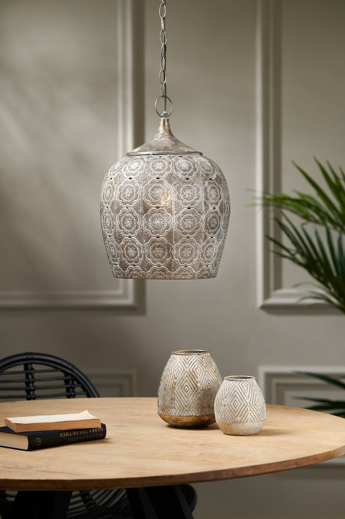 Light &amp; Living - Lampe suspendue 'Kadiri' (Taille L, Marron Doré)