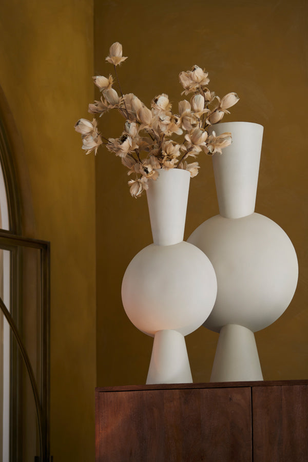 Light &amp; Living - Vase 'Kavandu' (100cm hoch, Hellgrau)