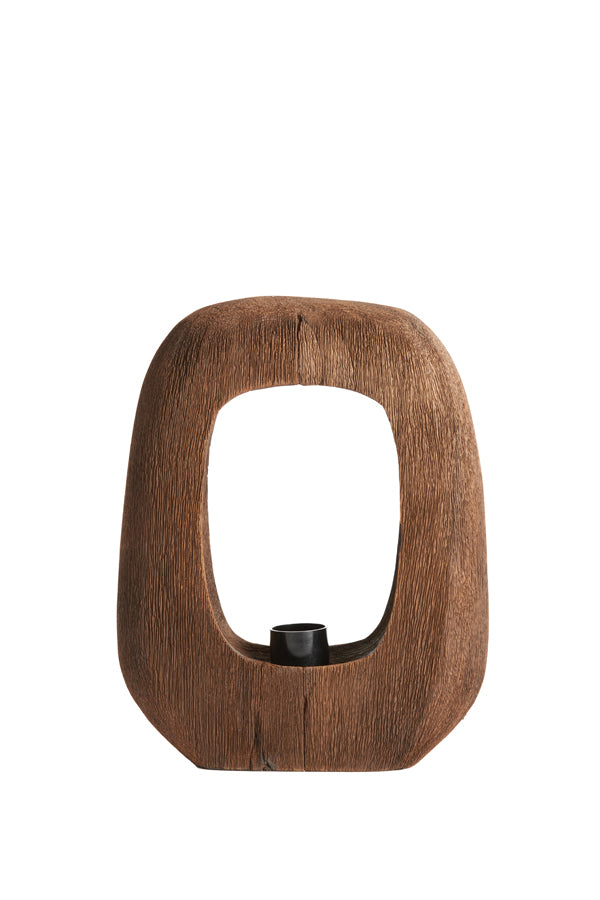 Light &amp; Living - Lampe de table 'Kelafo' (Taille M, Bois, Marron Chocolat)