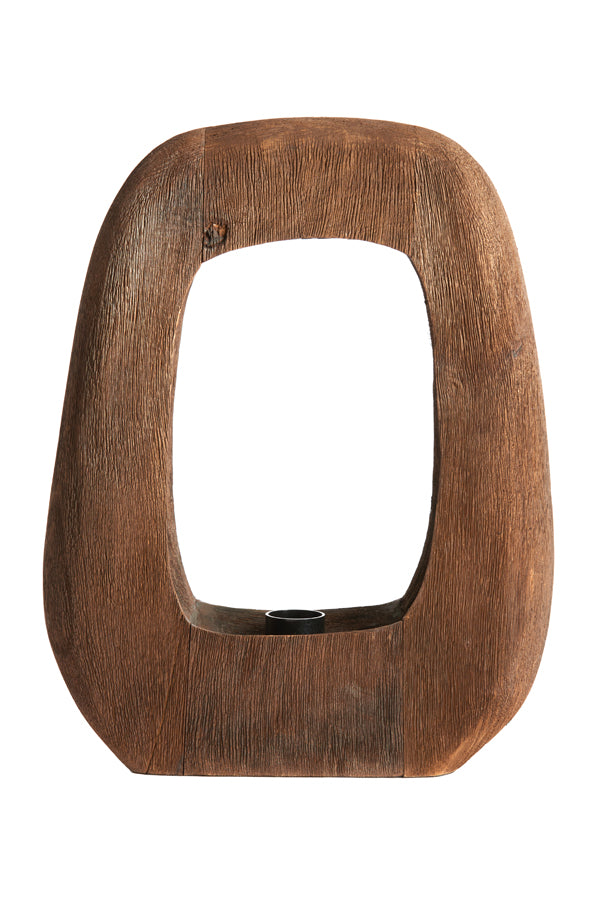 Light &amp; Living - Lampe de table 'Kelafo' (Taille L, Bois, Marron Chocolat)