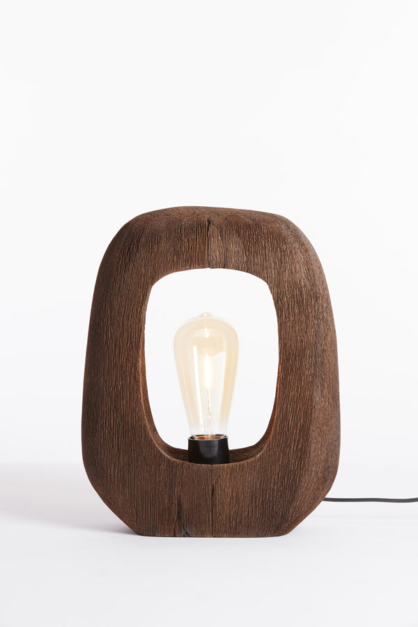 Light &amp; Living - Lampe de table 'Kelafo' (Taille M, Bois, Marron Chocolat)