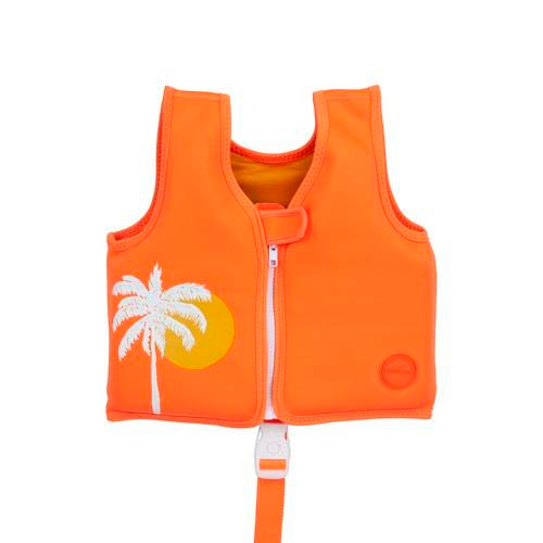 Sunnylife - Zwemvest voor kinderen 'Desert Palms' (Oranje, 1-2 jaar)