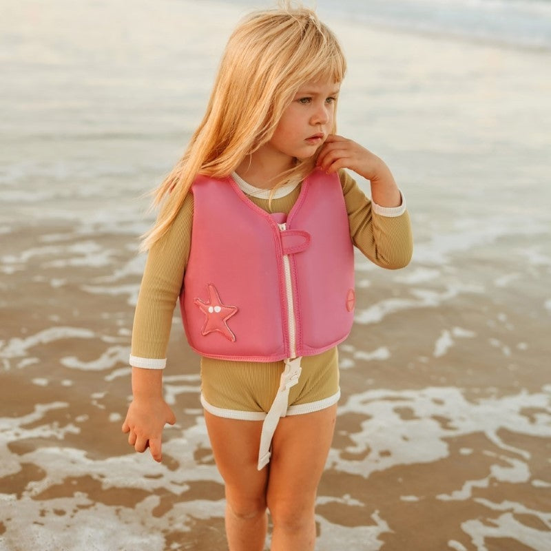 Gilet de sauvetage enfant Swimtime Ocean Treasure Rose 2-3 ans