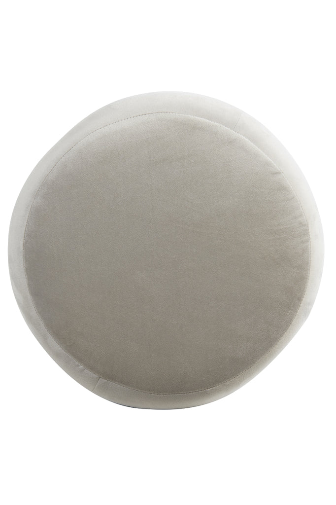 Light &amp; Living - Pouf 'Kimi' (Velours, Gris Clair &amp; Or)