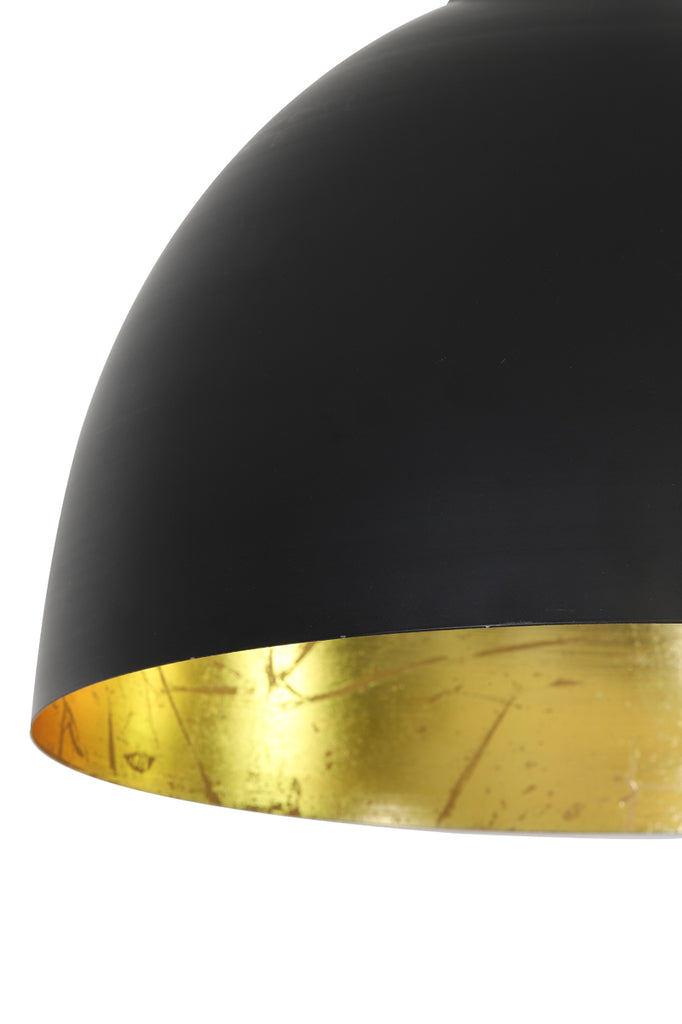 Light &amp; Living - Lampe suspendue 'Kylie' (Noir &amp; Or)