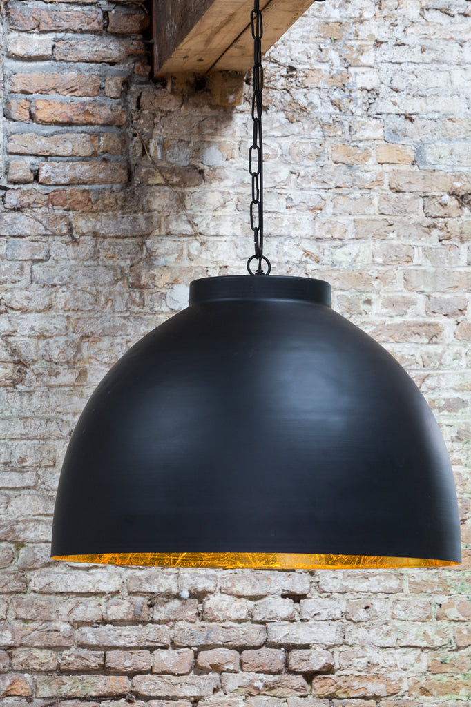 Light &amp; Living - Lampe suspendue 'Kylie' (Noir &amp; Or)