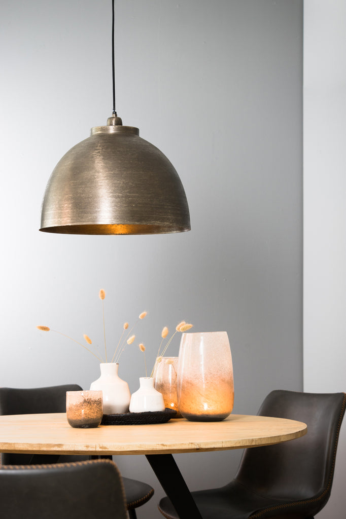 Light &amp; Living - Lampe à suspension 'Kylie' (Nickel Brut Foncé)