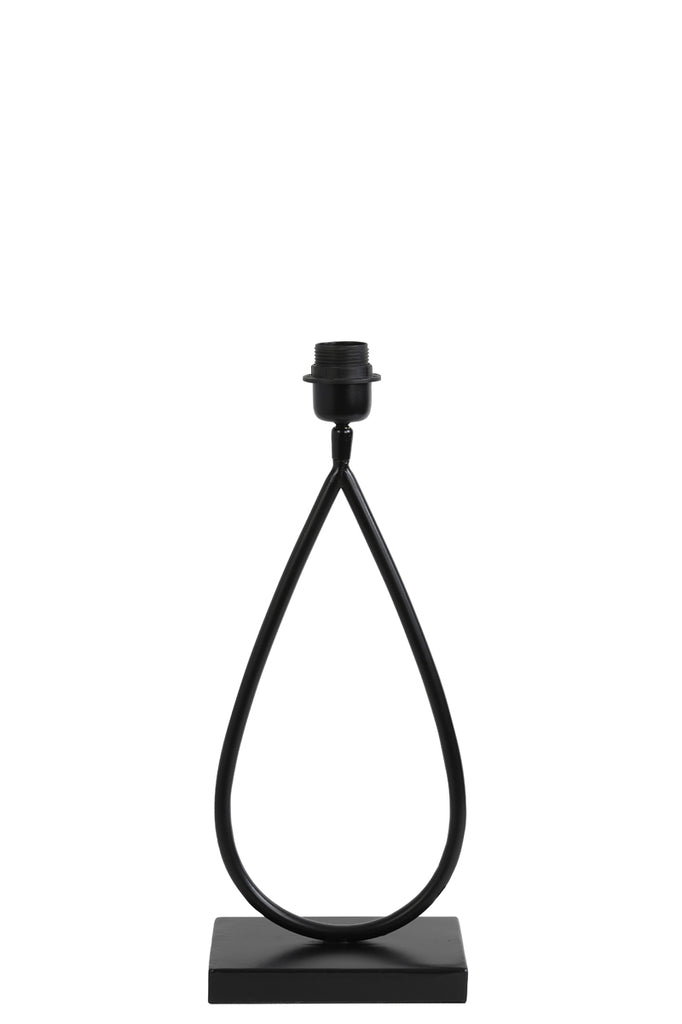 Light &amp; Living - Pied de lampe 'Tamsu' (42cm de haut, Noir mat)